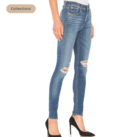 RAG & BONE HIGH RISE SKINNY JEANS BONNIE DISTRESSED - Picture 12 of 16